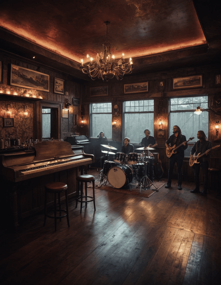 A beautiful bar with a group of musicians